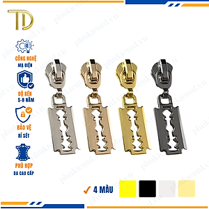 Đầu khóa kéo túi xách, đầu khóa kéo thay thế, đầu khóa kéo balo răng 5 mạ điện độ bền 5-8 năm