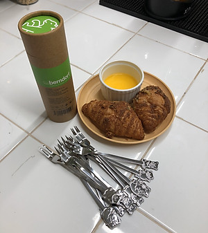 Bộ 12 nĩa xiên trái cây hiệu Berndorf 6 hình con gấu