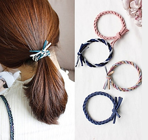 Dây thun cột buộc tóc nữ - Combo 6 cái (màu ngẫu nhiên)