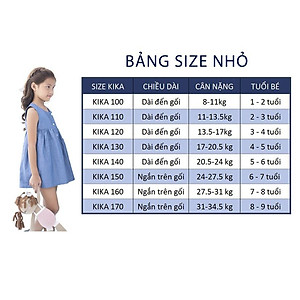 Váy Áo bé gái 2 dây nút dọc thân. Thương hiệu Kika, Code K017, K019, K020, K022