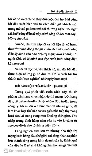 Sách Buổi Sáng Diệu Kỳ Dành Cho Nhà Tiếp Thị Mạng Lưới