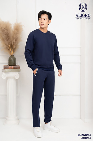 Bộ nỉ nam Aligro màu xanh than BN4