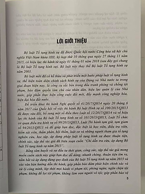 CHỈ DẪN TRA CỨU ÁP DỤNG BỘ LUẬT TỐ TỤNG HÌNH SỰ NĂM 2015