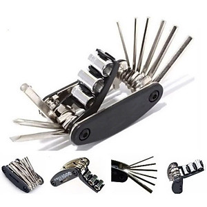 Bộ Lục Giác Cao Cấp - Kiểu Dáng Nhỏ Gọn Giúp Người Dùng Cầm Nắm, Thao Tác Dễ Dàng 16 Chi Tiết Dùng Lắp Giáp, Sửa Chữa Xe Đạp