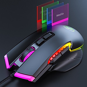 Chuột Led RGB gaming T70 7200dpi công thái học chống mỏi cổ tay Cho máy tính laptop hàng nhập khẩu