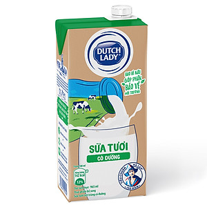 Thùng 12 Hộp Sữa Tươi Tiệt Trùng Dutch Lady Cô Gái Hà Lan Có Đường (12 X 965ML)