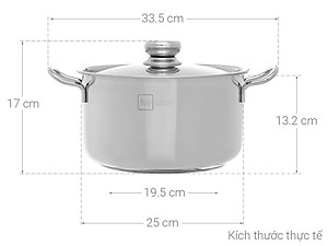 Nồi 3 Đáy Inox 430 Fivestar Dùng Cho Bếp Từ 