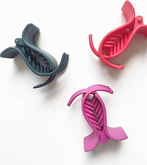 Combo 2 Kẹp tóc nữ càng cua 3 răng màu sắc (màu ngẫu nhiên)