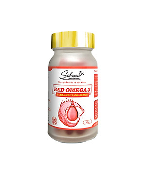 Sakura Red Omega 3 Ultra Krill Oil 500MG – Viên uống bổ sung các dưỡng chất cần thiết cho Mắt – Não – Tim Mạch