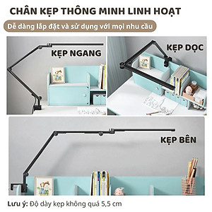 Đèn bàn học Led bảo vệ mắt Ergo Edge 1 DandiHome chống cận để làm việc, đọc sách cao cấp có thể kéo dài và gấp gọn - 3 chế độ sáng thông minh
