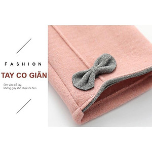 Găng tay nữ cảm ứng lót nỉ siêu ấm mùa đông- gang tay nu cam ung lot ni am mua dong