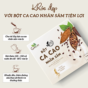 Bột ca cao nhân sâm Goce - 180g (18 gói x 10g)