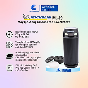 Máy lọc không khí và khử mùi xe hơi Michelin ML-19 - Hàng chính hãng