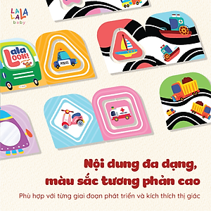 Sách âm thanh Lalalook đồ chơi kích thích thị giác não bộ phát triển cho bé sơ sinh Lalala baby