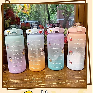 Bình Đựng Nước 2L Dễ Thương Có Vạch Báo Giờ Uống Nước - Hàng Loại 1 - Chính Hãng MINIIN
