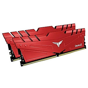 Ram Team T-Force Vulcan Z  [GRAY/ RED] 16GB - 3200MHz DDR4 Tản dày -  Hàng chính hãng Viễn Sơn phân phối
