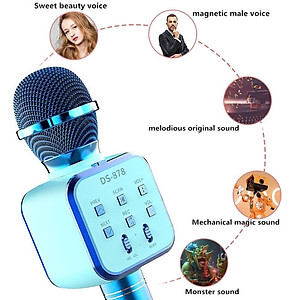 Micro Karaoke Bluetooth kèm loa kết nối điện thoại, máy tính bảng Hát Không Dây, Nghe Nhạc, Hỗ Trợ Kết Nối Thẻ Nhớ, USB Pin sạc MÀU ĐEN - Hàng Chính Hãng