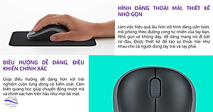 Chuột không dây Logitech M185 - Hãng chính hãng