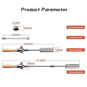 Đồ cắm trại đèn khò ga campingmoon campoutvn MT-3955 du lịch dã ngoại công suất lớn tay cầm dài an toàn gas sử dụng A081