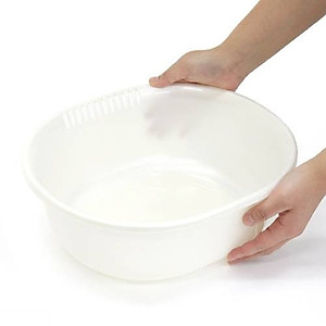 Chậu lót Oval Sanada Seiko 5.3L có tay cầm và lỗ thoát nước tiện dụng - Hàng nội địa Nhật Bản.