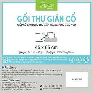 Ruột gối đầu thư giãn cổ 45*65cm EVERON