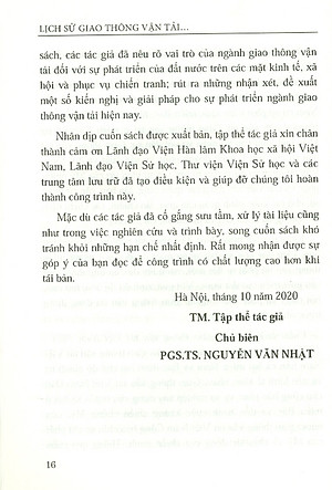 Lịch Sử Giao Thông Vận Tải Việt Nam Từ Năm 1945 Đến Năm 1975 (Sách chuyên khảo)