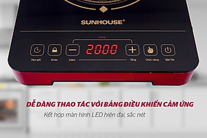 Bếp Hồng Ngoại Sunhouse SHD6014Đ - Đen - Hàng chính hãng