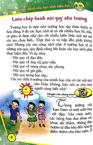 Sách Kỹ Năng Sống Dành Cho Học Sinh Tiểu Học - 50 Điều Cần Thiết Cho Học Sinh Tiểu Học ( Tập 1 )(Tái Bản)