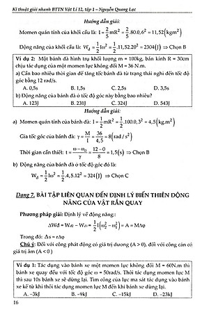 Sách Kĩ Thuật Giải Nhanh Bài Tập Trắc Nghiệm Vật Lí 12 (Tập 1)