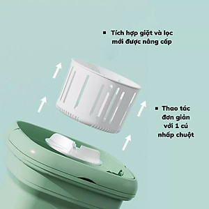 Máy giặt mini tự động, khử khuẩn bằng ánh sáng xanh, giúp quần áo sạch khuẩn