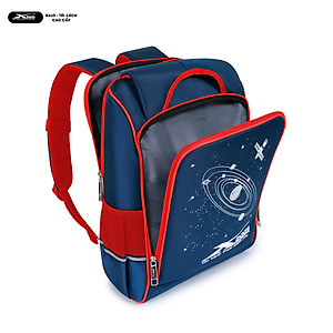 Balo Chống Gù Siêu Nhẹ Cho Bé Tiểu Học Xbags Universe XB3102 Cao Cấp,  Nhiều Ngăn Tiện Dụng, Màu Xanh Phối Đỏ Cá Tính!