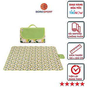 Thảm trải dã ngoại đi picnic 200x200 cm trải sàn CLEACCO   , đi pinic thiết kế gấp gọn tiện lợi mang đi BORO SPORT - Hàng chính hãng