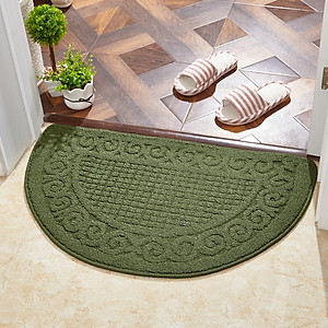 Thảm Chùi Chân Vải Hình Bán Nguyệt TOKDODO Chống Trượt Cao Cấp.