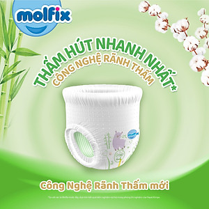 Combo 2 Tã/bỉm quần MOLFIX Thiên nhiên Super Jumbo M60/L52/XL42/XXL38