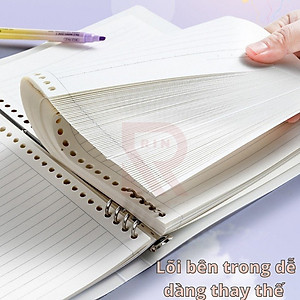 Sổ Tay Ghi Chép Gáy còng  / Binder Gáy Lò Xo ghi chép 120 Trang/ Bìa nhựa sổ tay gáy còng - Có kèm giấy 120 trang