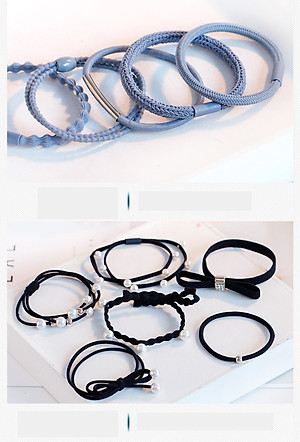 Sét 24 dây buộc tóc Hàn Quốc HD4