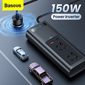 Tẩu Sạc Nhanh Đa Năng Trên Ô Tô Baseus Car Inverter 12V, DC 110V - 220v, 150W Phù Hợp Với Mọi Loại Xe Hơi - Hàng Chính Hãng