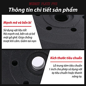 BG Bánh Tạ Nhựa 1.25kg - 20KG Đặc Ruột  - Sẵn Kho Giao Liền - Tạ Miếng Nhựa