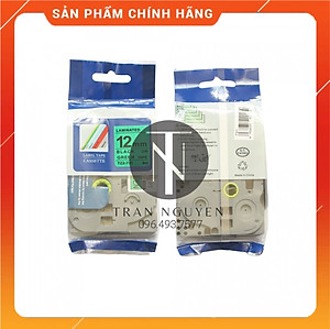 Nhãn In Brother Tz2-731 [Combo 3 hộp] Đen nền xanh lá 12mm x 8m - Hàng nhập khẩu