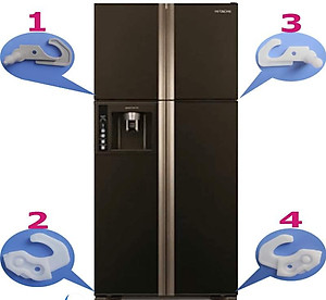 NGÀM CỬA, LẪY CỬA TỦ LẠNH HITACHI 4 CÁNH – HÀNG CHÍNH HÃNG