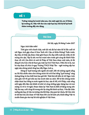 Sách Những Bài Văn Mẫu Lớp 9 (Tập 1)