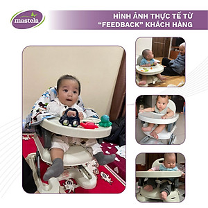 Ghế ăn dặm cho bé gấp gọn và nâng hạ độ cao Mastela 7110 - 7112 - Ghế tập ăn dặm đạt chuẩn ASTM Mỹ BPA Free