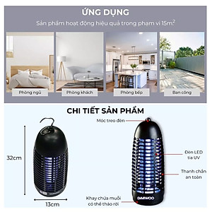 Đèn Bắt Muỗi Daewoo DWIK-780 Hàng Chính Hãng