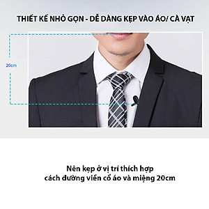 Micro Cài Áo Dùng Cho Wireless Go, Máy Ảnh, Máy Quay Phim Mic Microphone Mic Thu Âm Chân 3.5mm Dành Cho Điện Thoại, Máy Quay, Máy Trợ Giảng - Hàng Nhập Khẩu