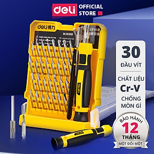 Bộ Tua Vít Sửa Chữa Đa Chức Năng Deli - 30 Đầu Vít Cao Cấp - Chất Liệu Siêu Bền, Thiết Kế Gọn Nhẹ Tinh Tế