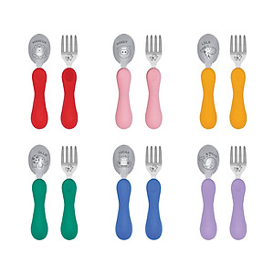 Bộ thìa nĩa ăn dặm cho bé Easy Grip Marcus & Marcus, từ 3 tuổi