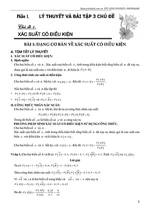 Sách - Tuyển Tập 3 Chủ Đề Hay Và Khó- Xác Xuất Có Điều Kiện- Một Số Yếu Tố Của Lý Thuyết Đồ Thị