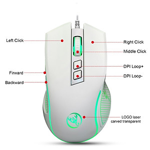 Chuột LED RGB 3600 DPI Gaming Mouse HXSJ X100 - hàng nhập khẩu