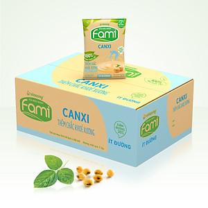 Thùng Sữa đậu nành Vinasoy Fami Canxi ít đường (200ml x 40 bịch)