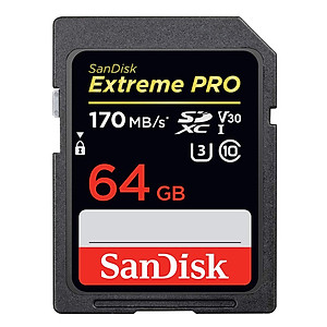 Thẻ Nhớ SDXC SanDisk Extreme Pro U3 V30 1133X 64GB 170MB/s - Hàng Chính Hãng